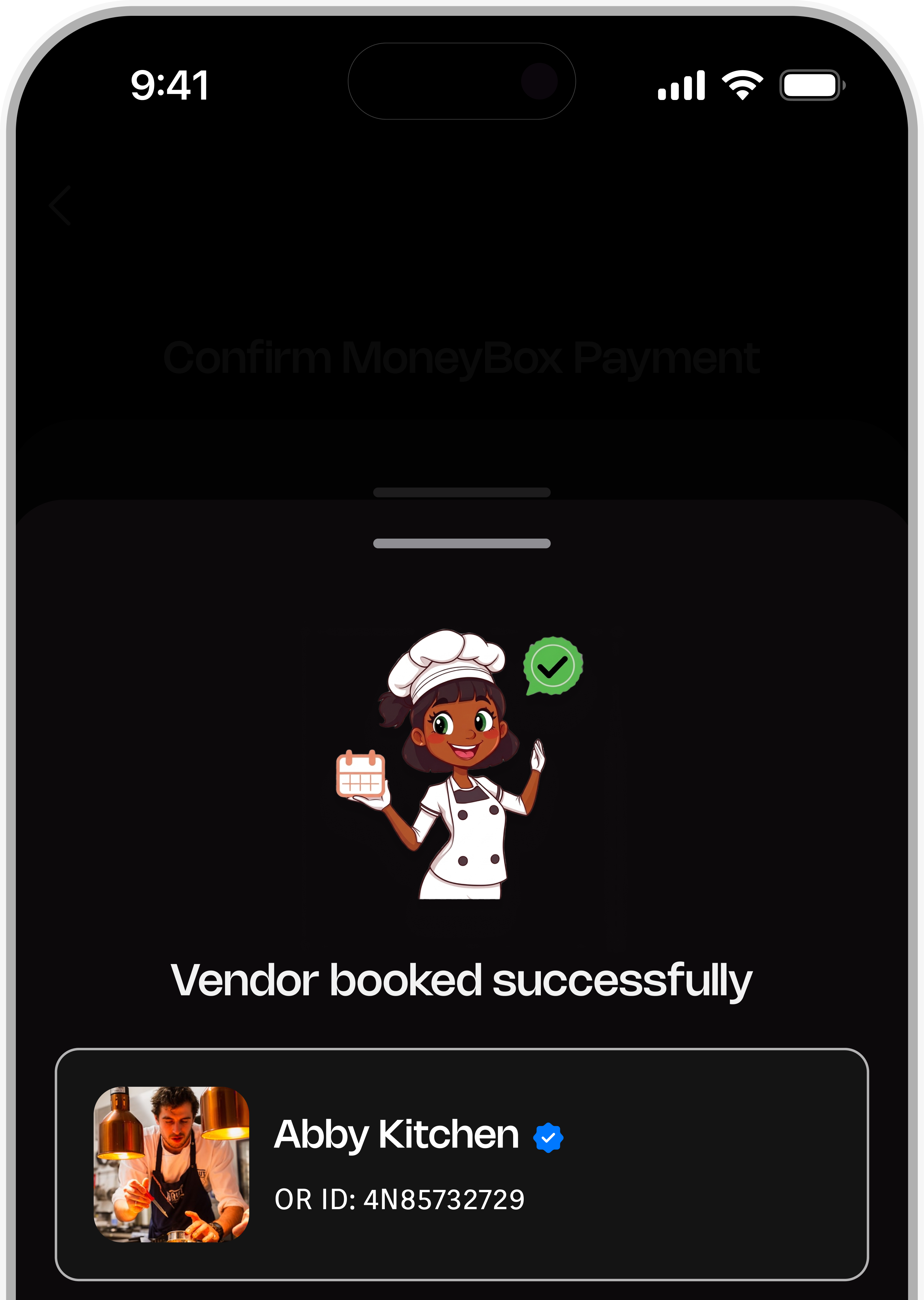 Vendor booked successfully